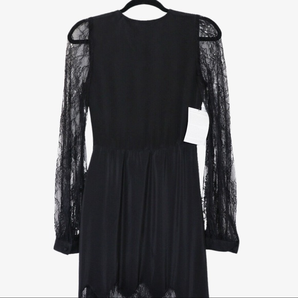 Stone Cold Fox Friar Long Sleeve Lace/Silk Gown - Picture 9 of 11